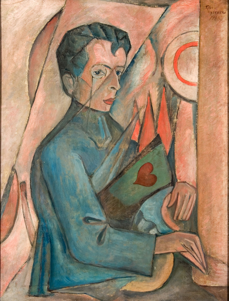 Tytus Czyżewski, "Portret Brunona Jasieńskiego", 1920, olej, płótno 